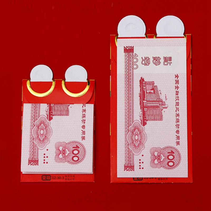 6pcs / set Amplop Angpao Tahun Baru Cina / Imlek Motif Kartun Kelinci Warna Merah 2023