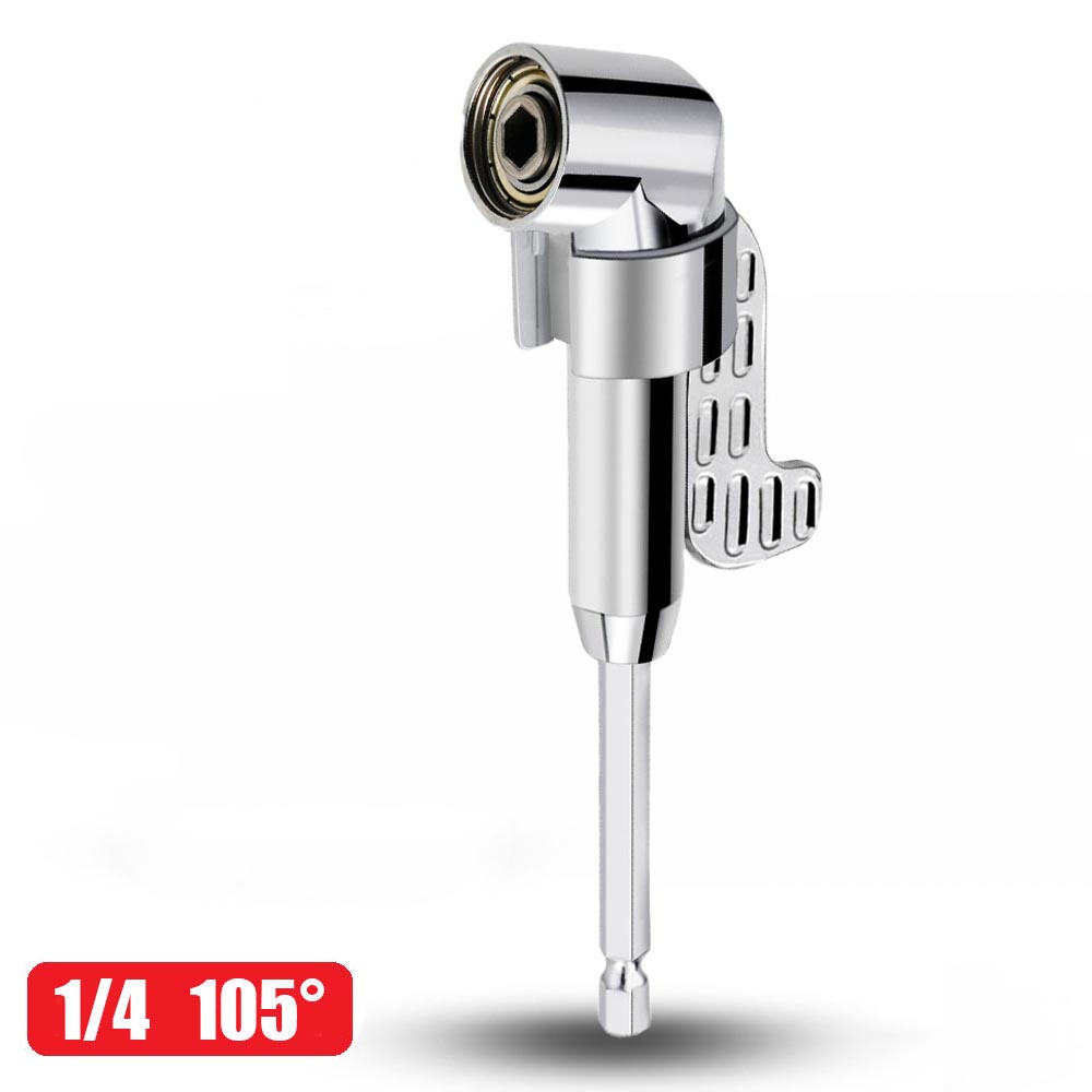 Adaptor L Hex 105 Derajat Mata Obeng Mesin Bor Bit Socket 1/4" Extension Bor Bengkok 140mm T105