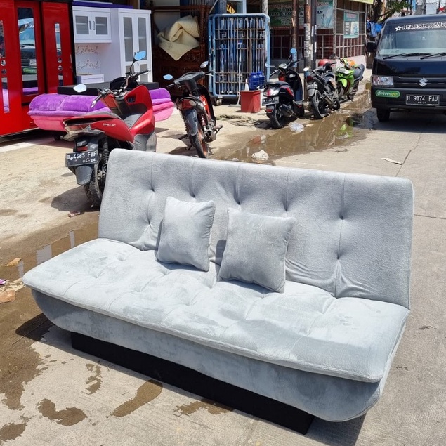 Sofa Bed Beludru Murah / Sofabed