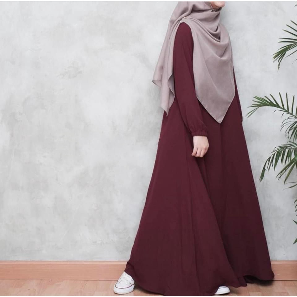 Dress Gamis Polos Dress Wanita | Size S M L XL XXL | Gamis Jumbo Matt Syakila HQ