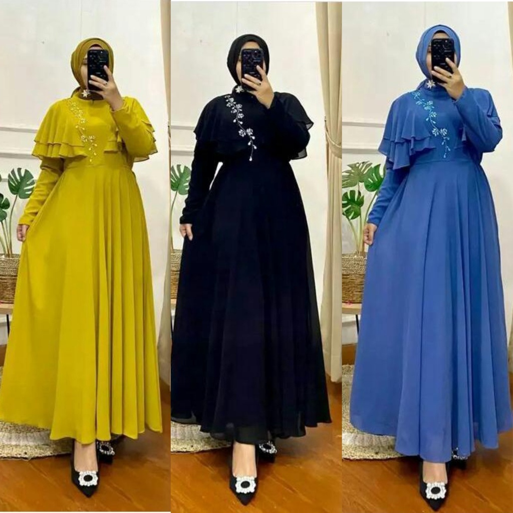 Avika Dress / Dress Ceruty / Dress Ceruty Babydoll / Dress Ceruty Motif Bunga / Dress Bordir / Dress Bordir Wanita / Dress Bordir Bunga / Dress Bordir Jumbo / Gamis Bordir / Gamis Bordir Jumbo / Gamis Bordir Terbaru Mewah / Gamis Bordir Putih / Dress