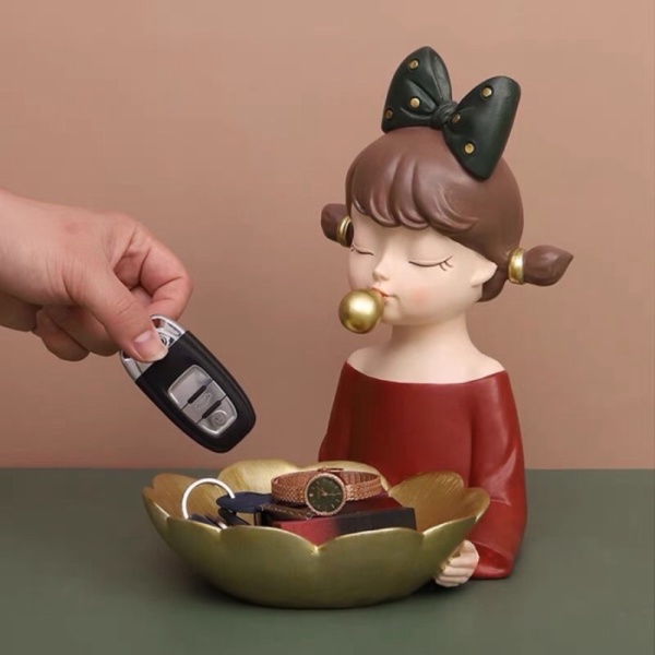 

Jual Luxury Gold Girl Tray Flower / Tray Pajangan Emas Mewah Limited Ed - Merah Diskon