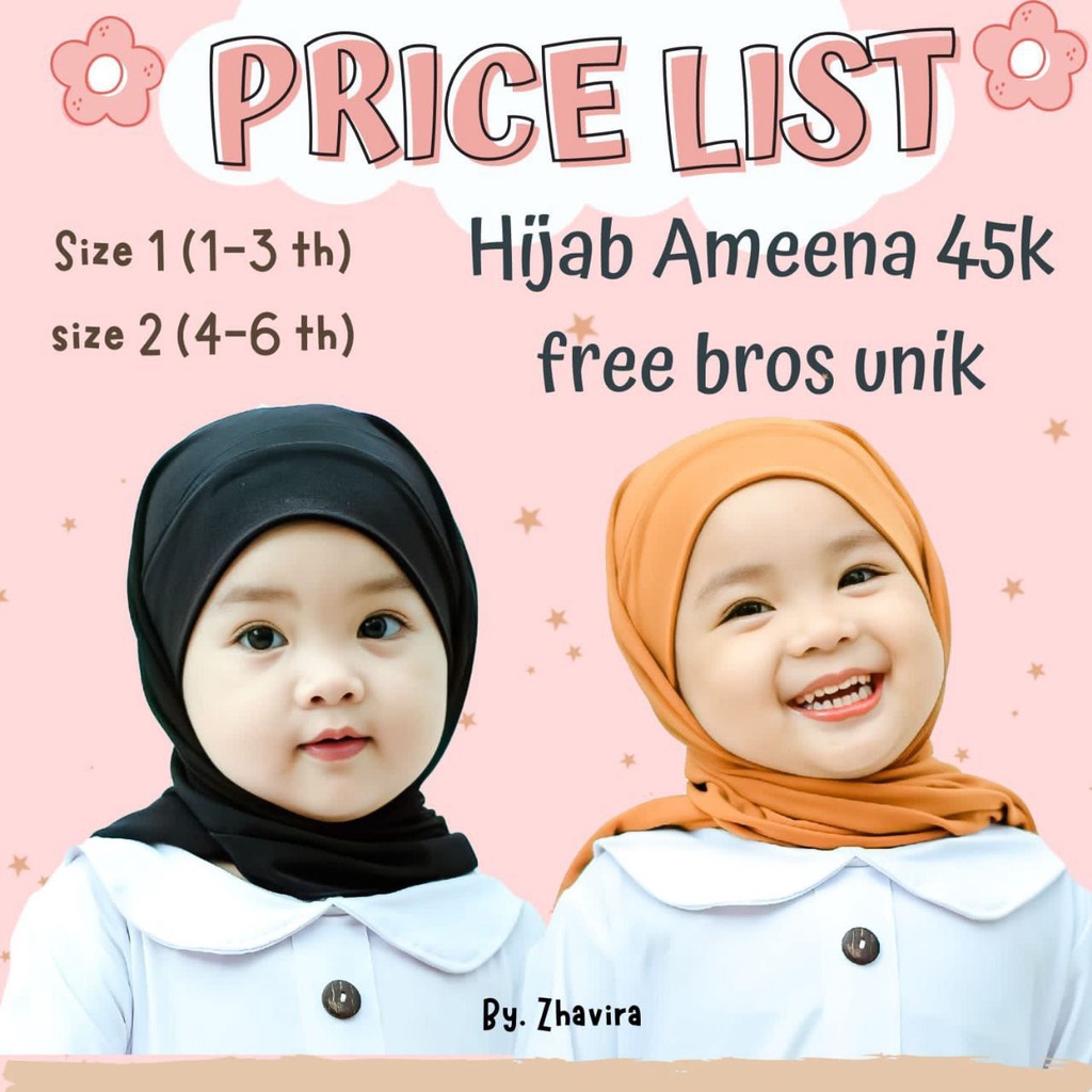 hijab ameena by Zhavira 1-6 tahun