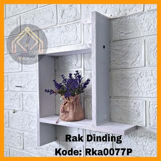 [COD] RAK DINDING PERSEGI KOTAK KODE RKA0077 - RAK PAJANG KAYU SERBAGUNA - RAK HIAS MISTER ORDER