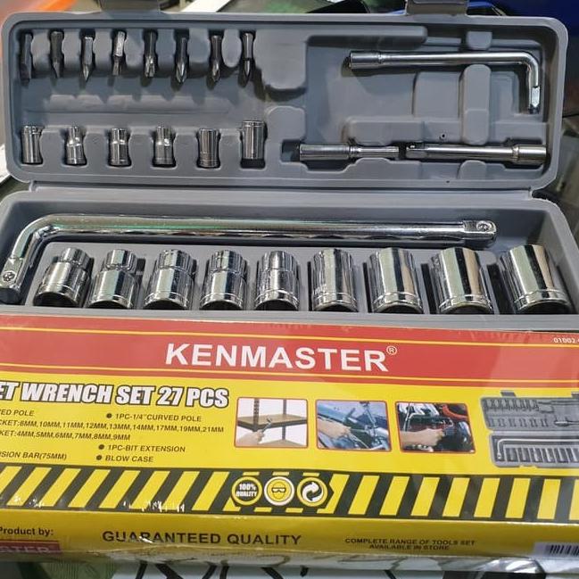 KUNCI SOK SET KENMASTER 27 PCS KUNCI SOCKET SET SOKET KENMASTER 27PCS