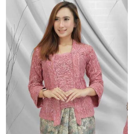 Atasan kebaya kutubaru brokat / kebaya modern / kebaya kartini / wisuda