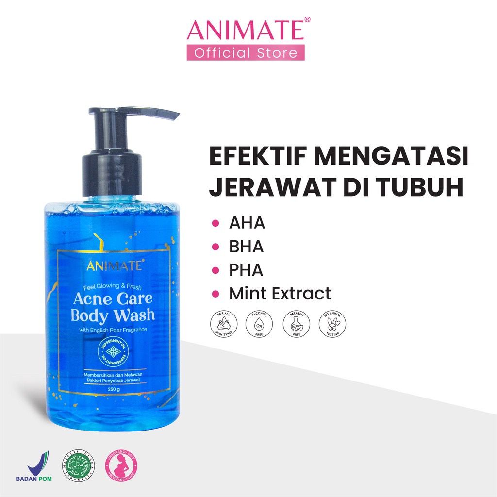 ANIMATE Acne Care Body Wash With English Pear Fragrance 250ml