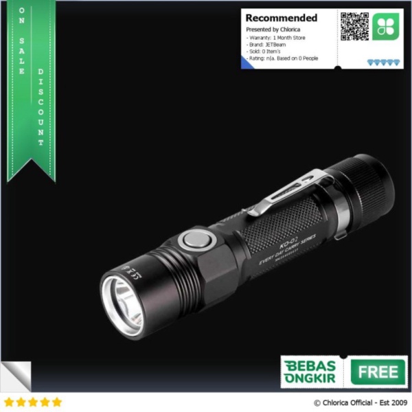 Jual JETBeam Senter LED CREE XHP35 2000 Lumens - KO-02 V2.0 - Hitam JETBeam Berkualitas