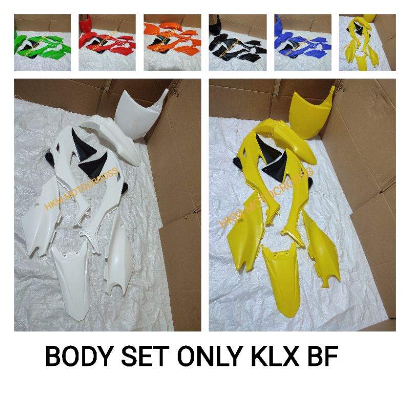 body kit set klx bf 2015 bodi kit set kap set sayap tangki sayap jok sepakbor depan belakang klx bf 
