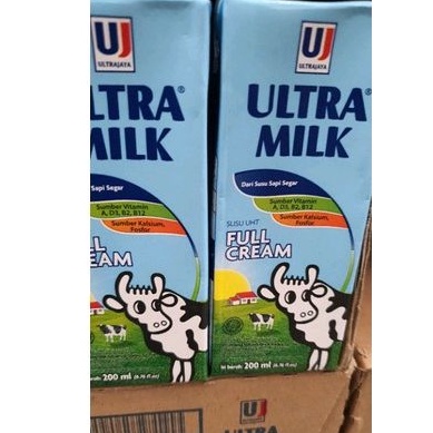 

Susu Ultra Milk Full Cream 200ml 1duss 24pcs