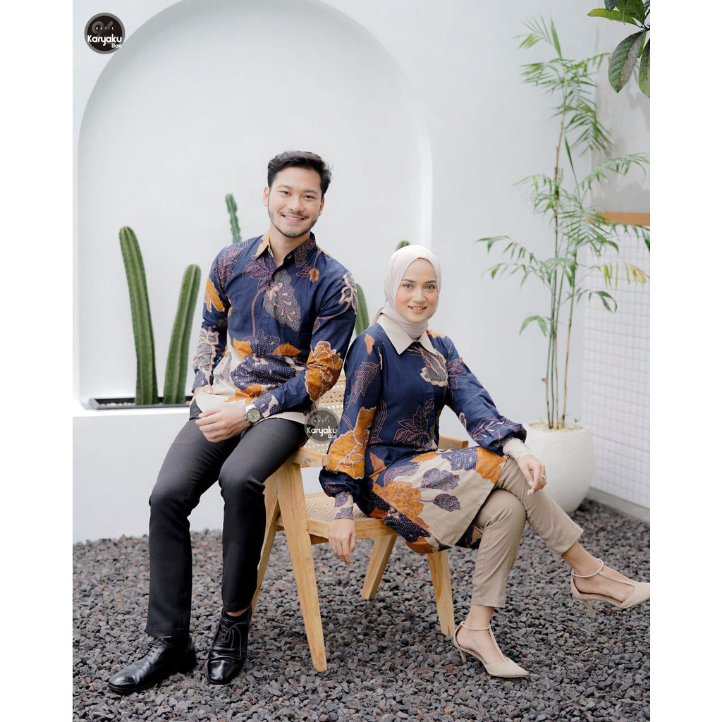 Batik couple modern couple batik kemeja tunik