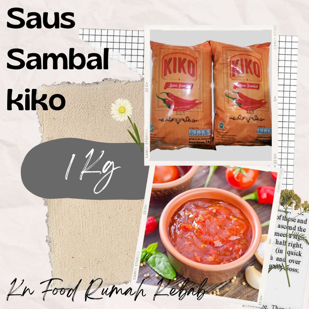 

Saos Sambal kiko Delmonte Polos - 1 Kg Sambal Polos Delmonte