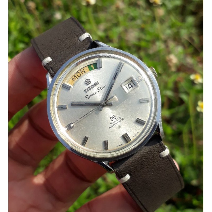 Jam Tangan Titoni Space Star President Automatic White Dial Original