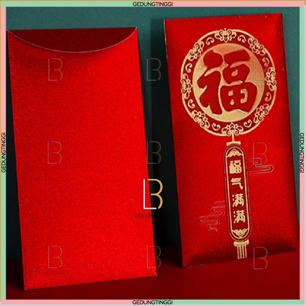 Kertas Dompet Amplop Angpao Angpau Ampau Ampao Ampau Hongbao Hongbau Netral Fu Fuk Hoki Hook Imlek Ukuran Size Panjang Pendek Tahun Baru Cina China Chinesse New Year Shio Sio Kelinci Rabbit CNY 2023 Merah Gold Emas Mate Doff Murah Premium 1 Pack Pak Set