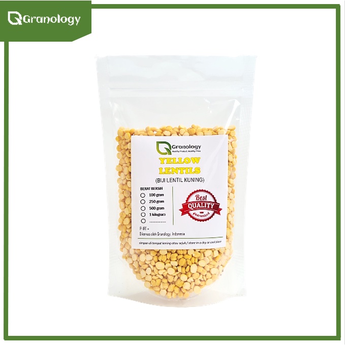 Kacang Lentil Kuning / Yellow Lentil (500 gram) by Granology