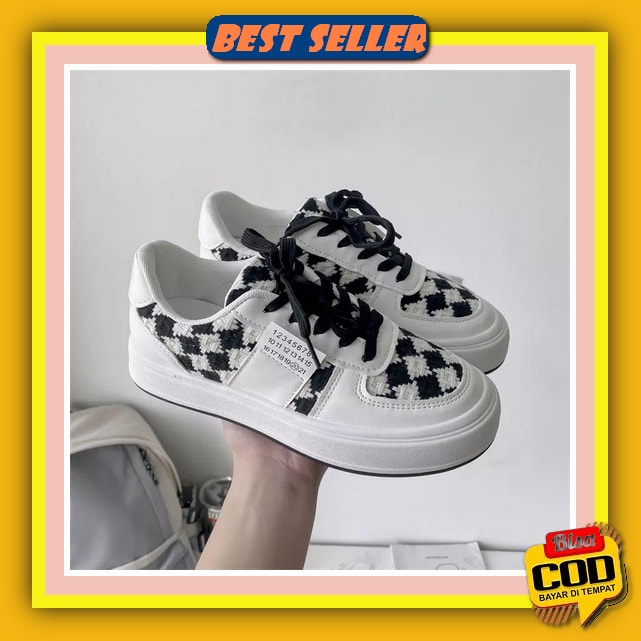 Bayar Ditempat Sepatu Kets Slip On Rubber Tanpa Tali Wanita Women Md 03 Flat Shoes/Sepatu Waita Snea