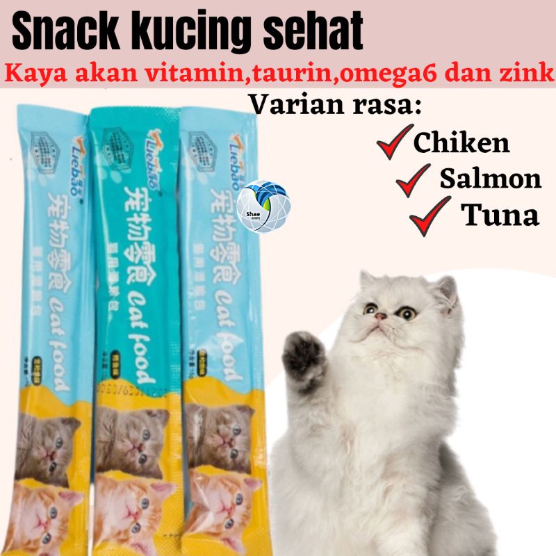 Snack Kucing Kitten Adult Anabul Hewan Peliaraan 15gram Strip Liebao Snack Penggemukan