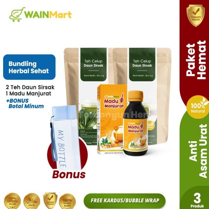 

TERBAIK PAKET HEMAT ANTI ASAM URAT!!! (2 TEH SIRSAK + 1 PCS MADU MANJURAT) PENGIRIMAN CEPAT