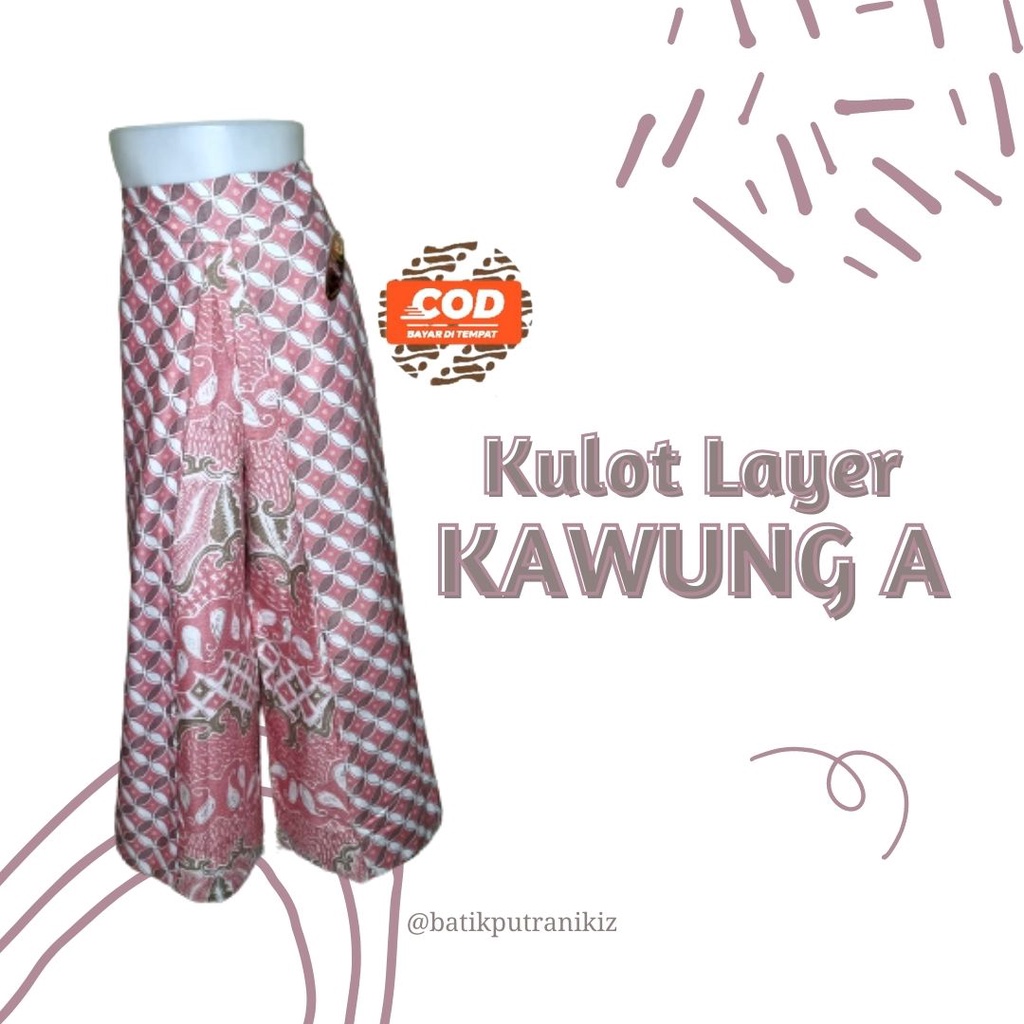 NEW Celana Batik Kulot panjang Layer Batik Celana panjang Tumpuk Kerja Kantoran /Formal/Outfit Pesta (COD)