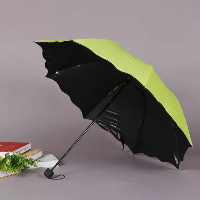 Payung Lipat 3 Dimensi  Magic Umbrella / Lapisan Hitam Anti UV