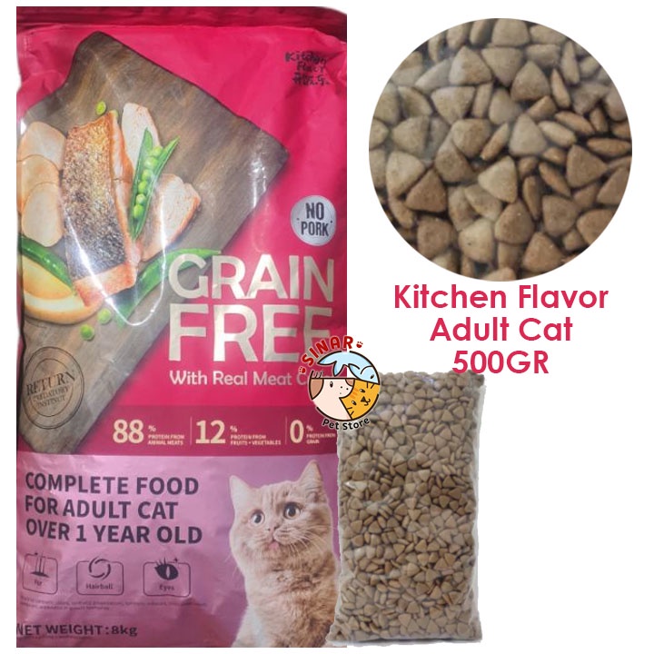 Kitchen Flavor Adult Cat 500GR Food Makanan Kucing Dewasa KF Pakan Pelet Dry