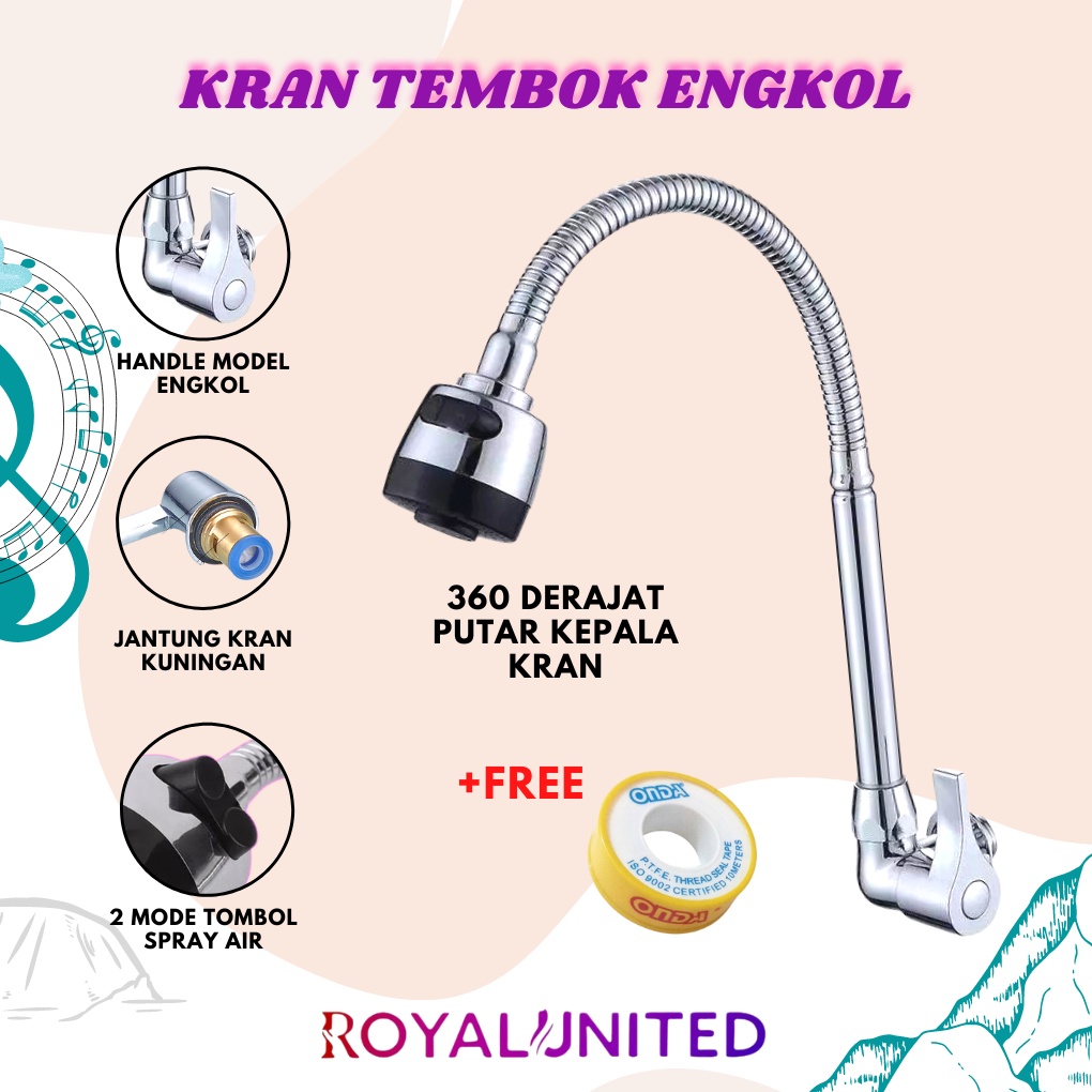 TERMURAH Kran Angsa Fleksibel Kepala On Off Cuci Piring Keran Sink Stainless Stanlis Dapur Grosir Kran Angsa Fleksibel Kepala On Off Cuci Piring Keran Sink Stainless Stanlis Dapur Grosir / Kran Angsa Dapur Fleksibel / Flexible - 1/2 Inch  / Kran Angsa -KH