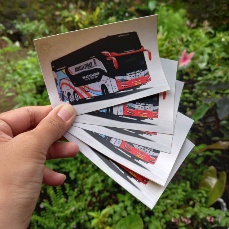 5 sticker bus stiker bus rosalia indah sdd double decker panjang