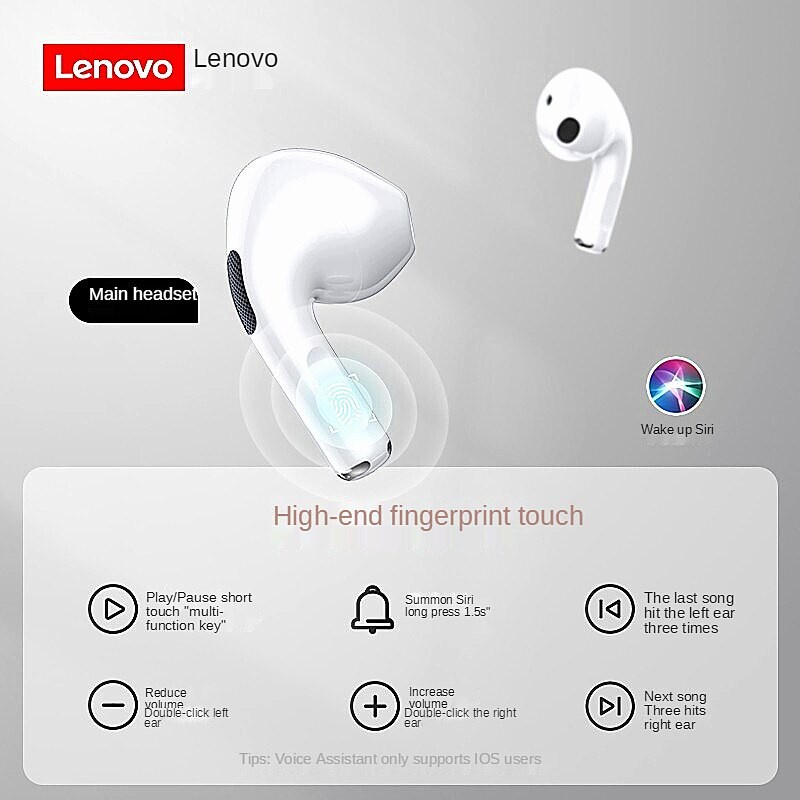 Lenovo LP40 True Wireless Bluetooth Earphone Mini Earbuds TWS - Putih