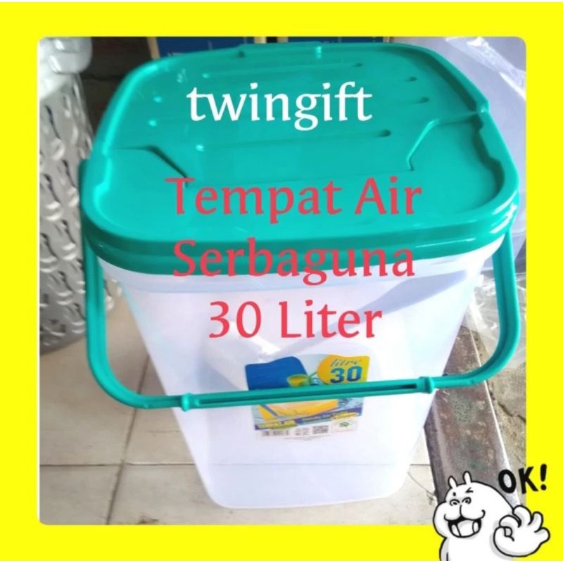 tempat penyimpanan air/jus/buah/serbaguna, 30 Liter + gayung