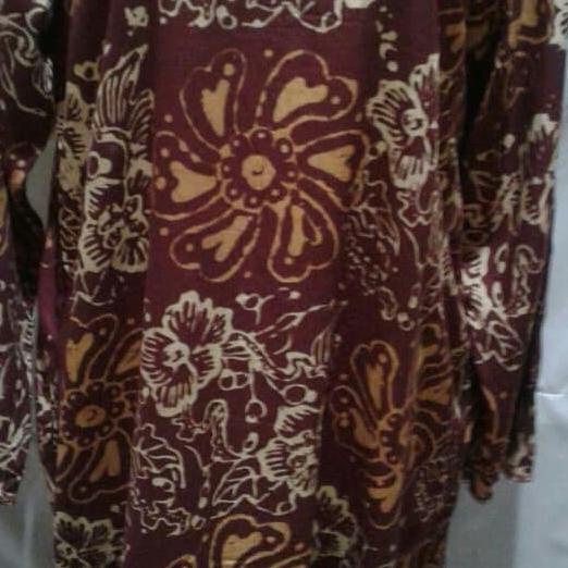 Longdress Kencana Ungu Bordir, Daster Batik Kencana Ungu