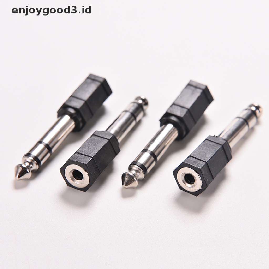 1pc Adapter Jack Audio Stereo Mini 6.5mm 1 / 4 Male Ke 3.5mm 1 / 8 Female Adapter Konverter Jack Audio Stereo 6.5mm 1 / 4 Male Ke 3.5mm 1 / 8 Female Untuk Mic Tas Ransel Wanita Bahan Kulit Pu Warna Polos