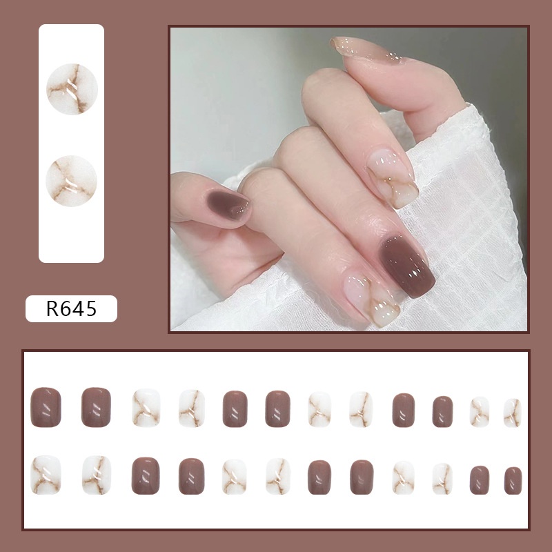 R641-r660 24pcs / Kotak Kuku Palsu Full Cover Untuk Nail Art