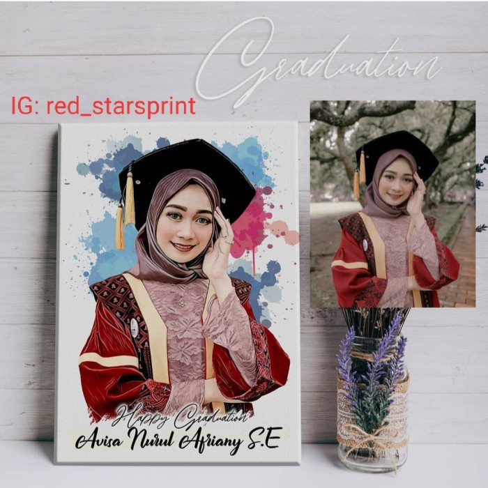 Lukisan kanvas Print ukuran 40x60 cm