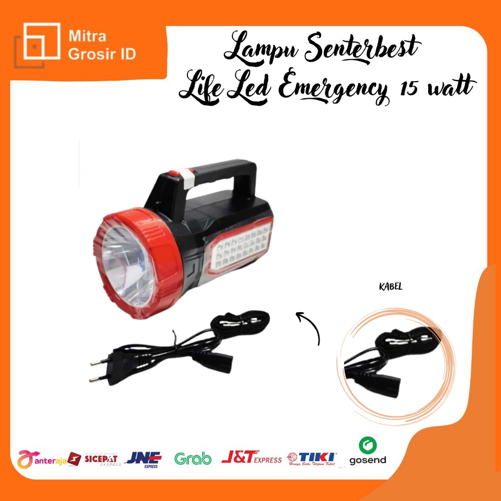 LAMPU SENTERBEST LIFE LED EMERGENCY 15 WATT
