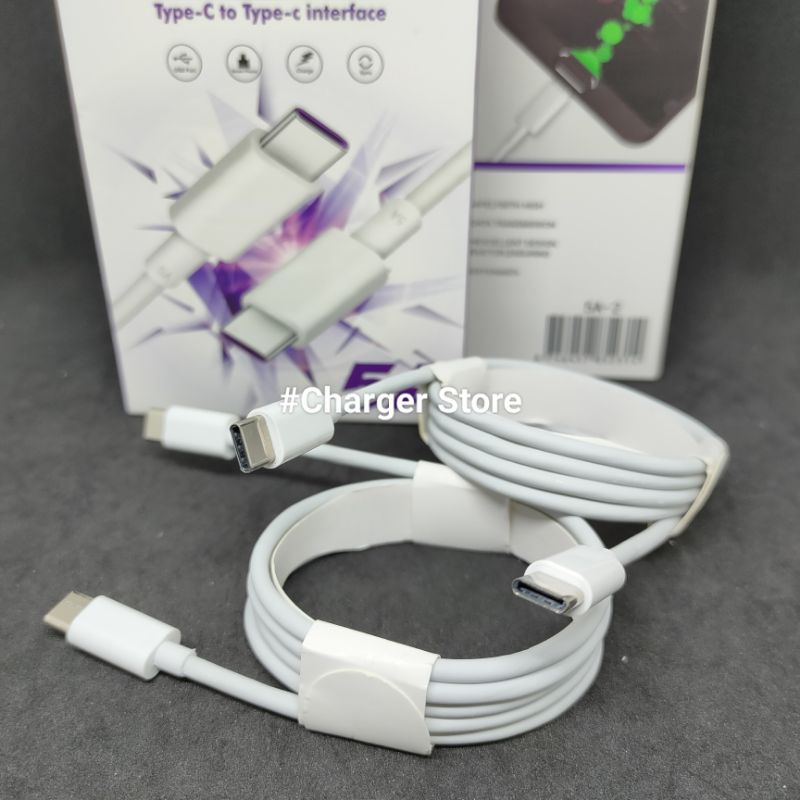 Kabel Data 5A Type C To Type C interface Support Super Fast Charging ORIGINAL