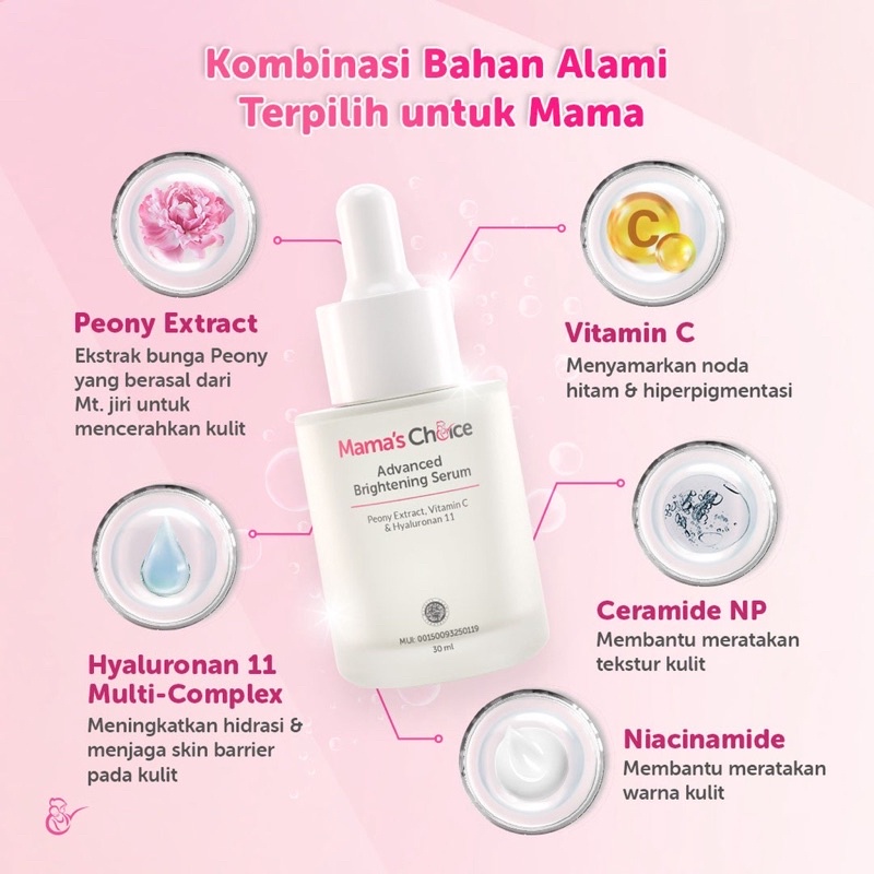 Serum Wajah - Advanced Brightening Face Serum Mama's Choice (Aman untuk Ibu Hamil dan Menyusui) n