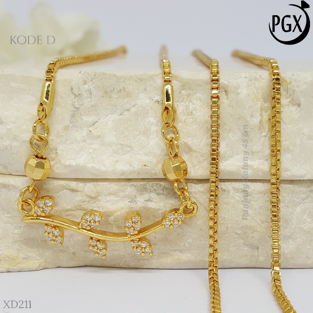 PGX Kalung Wanita Xuping Perhiasan Lapis Emas Aksesoris Fashion Premium - XD211