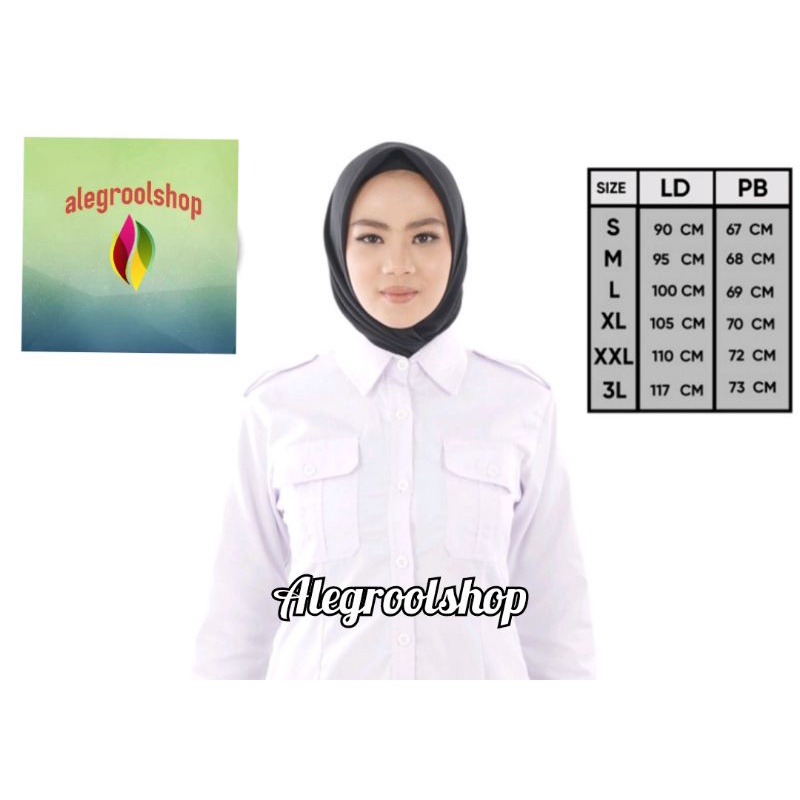 TERMURAH..BAJU DINAS PUTIH SERAGAM DINAS PUTIH SERAGAM DINAS WANITA SERAGAM PDH SERAGAM PNS BAJU SERAGAM PUTIH BAJU KERJA PUTIH BAJU PROFESI