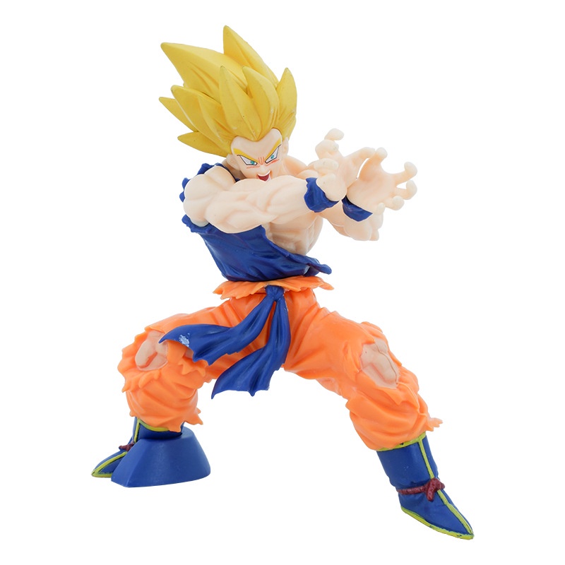 Mainan Action Figure Model Anime Dragon Ball Battle Damage Shockwave Goku Manga Bahan PVC