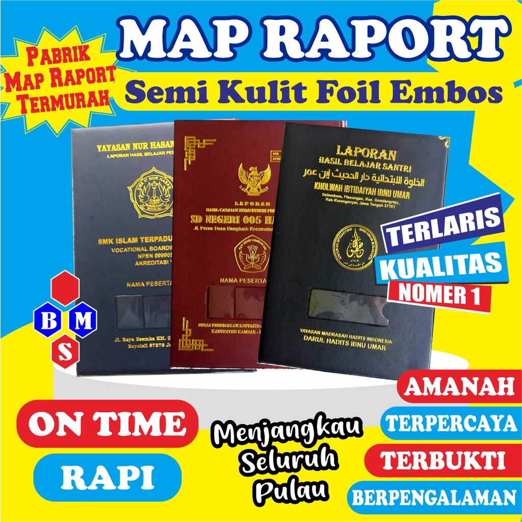 

Map Raport Semi Kulit Foil Embos / Map Ijazah Semi Kulit Foil Embos / Map Hot Print (CUSTOM)