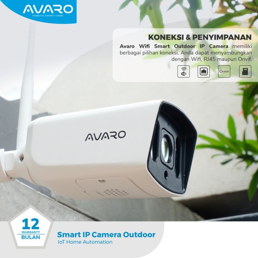 Avaro CT03 CCTV Smart Outdoor IP Camera 4 MP HD Support ONVIF &amp; LAN Port