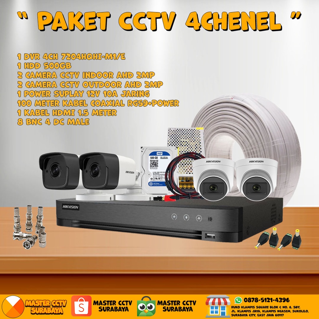 paket cctv murah 4 camera Hikvision