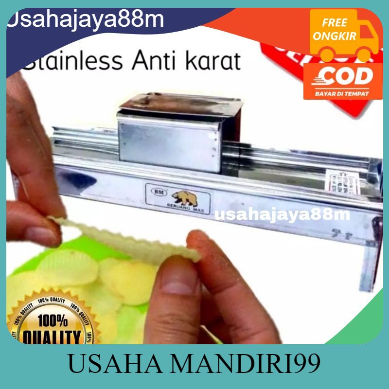 Pemotong keripik gelombang Alat potong gelombang pisau acar stainless