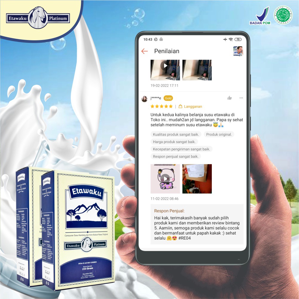 𝐃𝐈𝐒𝐓𝐑𝐈𝐁𝐔𝐓𝐎𝐑 Etawaku Platinum Paket 2 Box Susu Kambing Etawa Murni Rendah Gula Original