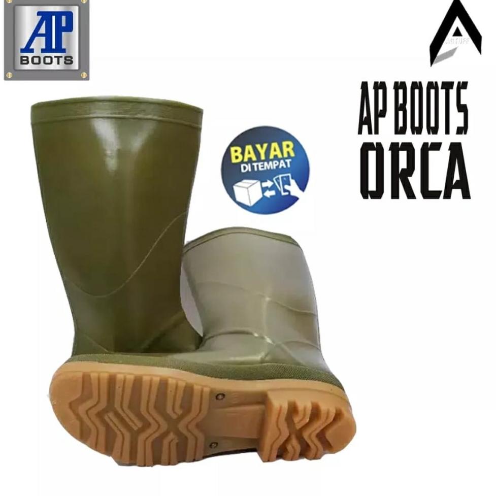 X69J BISA  - AP Boots ORCA - Sepatu AP Boots Orca - Sepatu Boots Anti Hujan Anti Banjir - Sepatu AP 