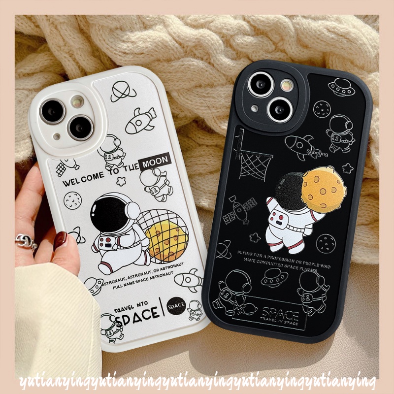 Case Kartun Lucu Realme C53 C55 10 Pro Plus C35 C21Y C17 C15 C2 C12 C11 C31 C25Y C20 C30 C25s C21 C3 Gt5 6i 5i 9i 7i 6 6s 8Pro 8i 5s 5 8 Astronot Trendy Brand NASA Sarung Soft Cover