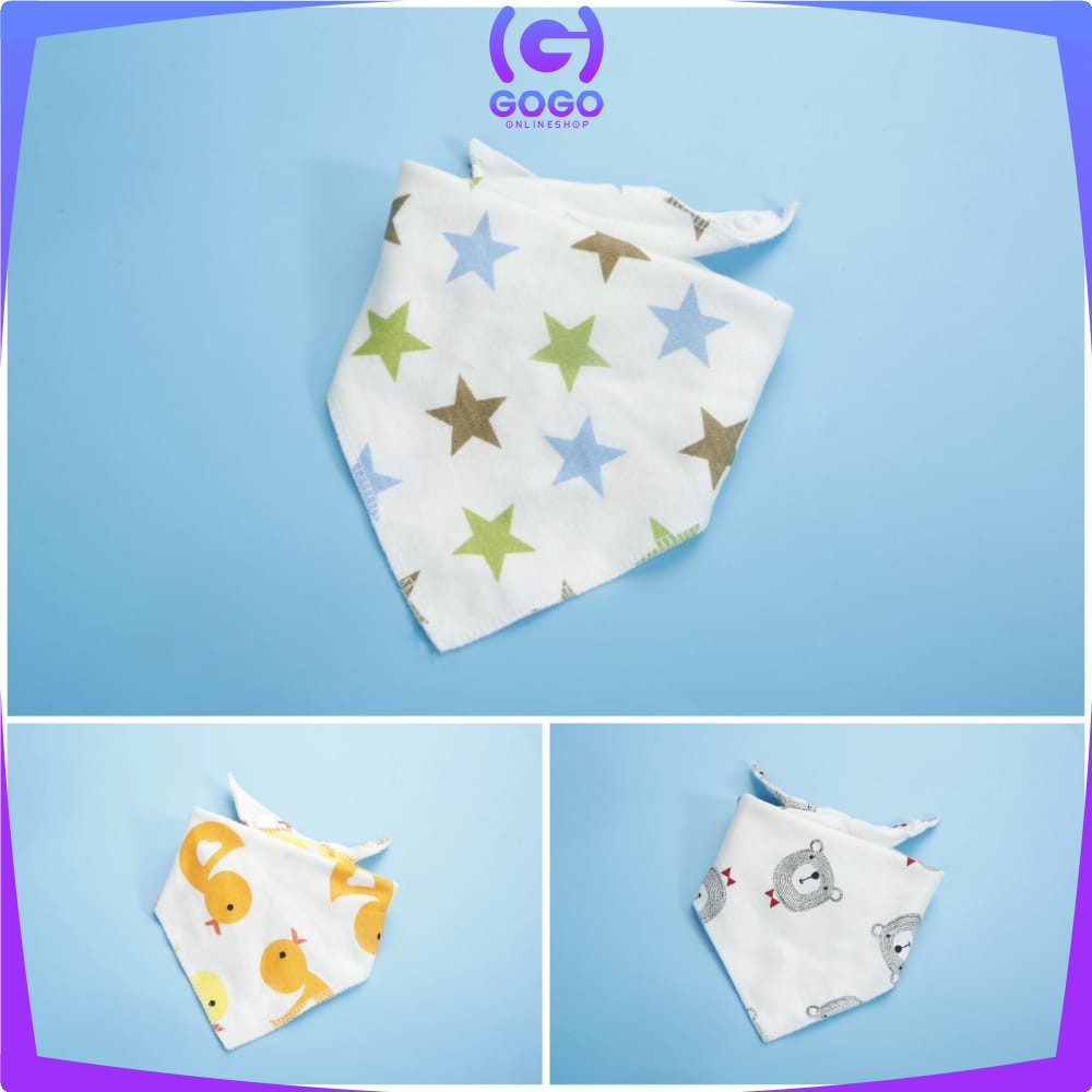 GOGO-P34 Celemek Makan Bayi Lucu Slaber Segitiga Baby Bibs Slabber Bayi Sleber Air Liur Bayi Murah