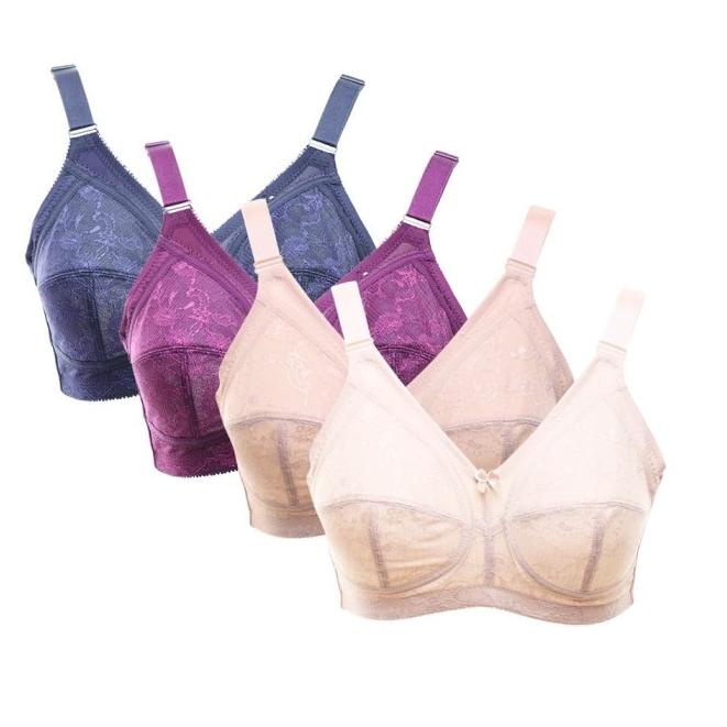 BRA BASIC BIG SIZE 34 - 44 | Scelta Underwear 023 | Murah - Ungu, 34