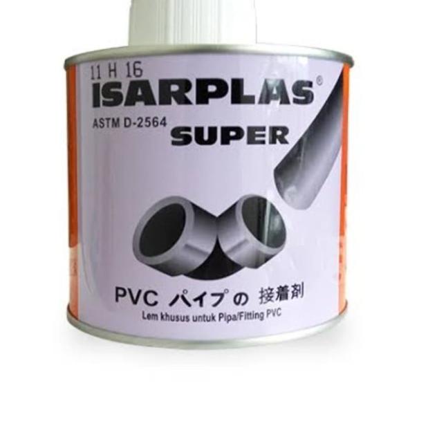 

ISARPLAS Lem perekat pipa, fitting PVC LEM Paralon kaleng 400gr