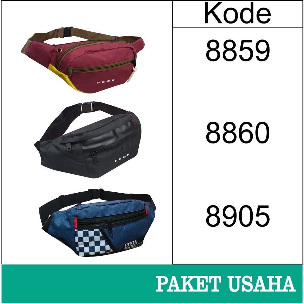 Paket Usaha PEGE Tas Selempang Waistbag Pria Wanita Unisex - PG Paket Usaha 3